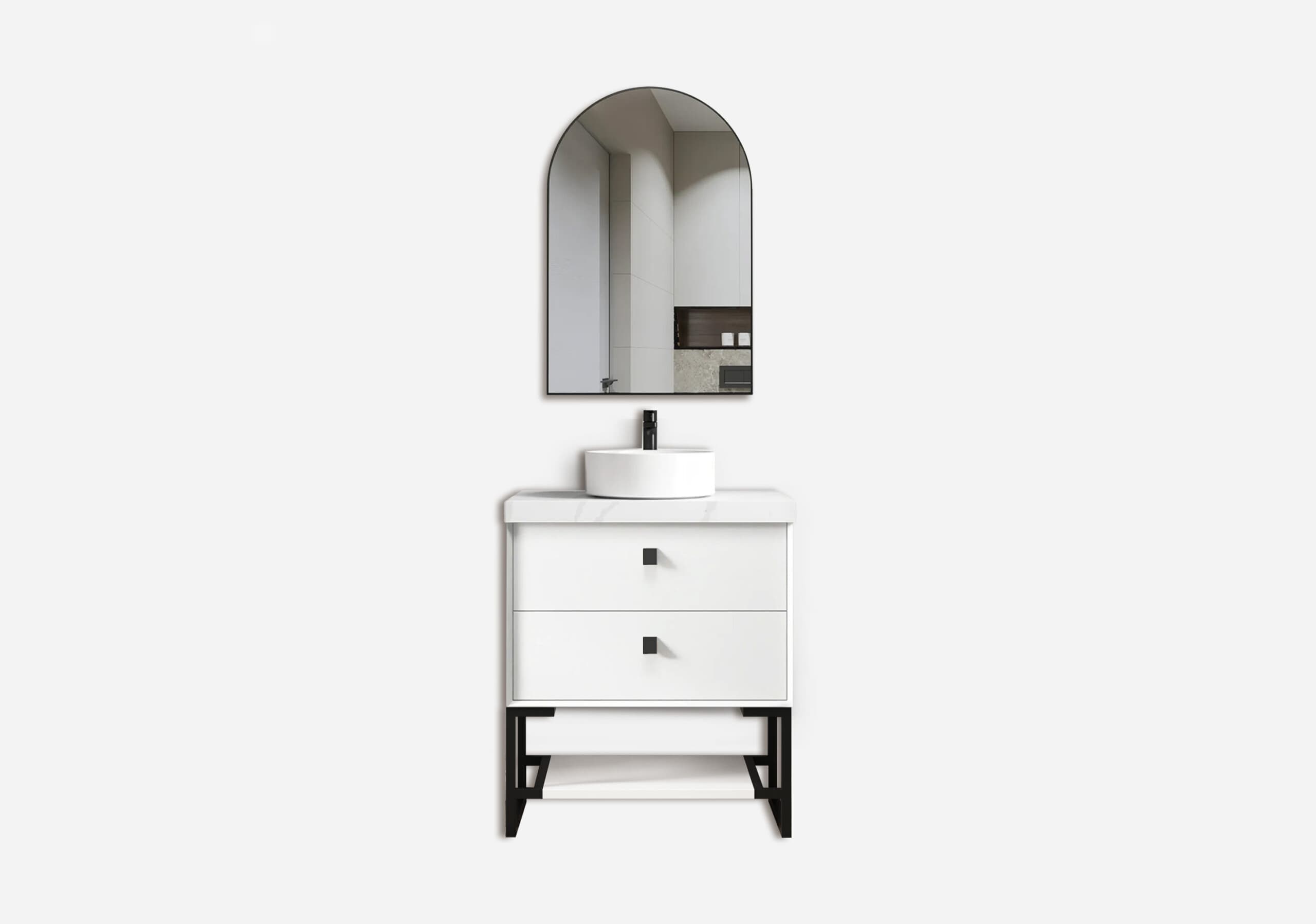 Azure White Floor Mounted Vanity