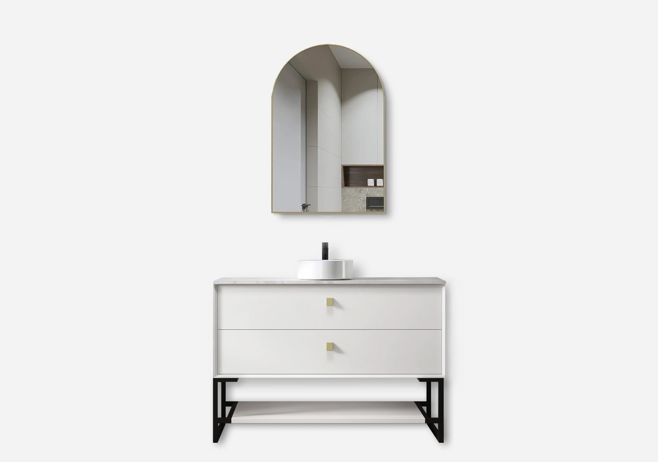 Azure White Floor Mounted Vanity