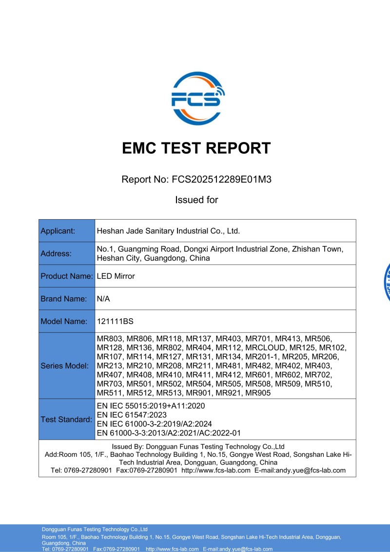 FCS202512289E01M3-CE EMC